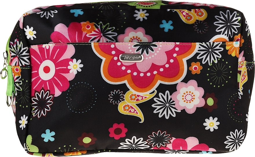 Makeup Bag "Flower" 92725, black - Top Choice — photo N1