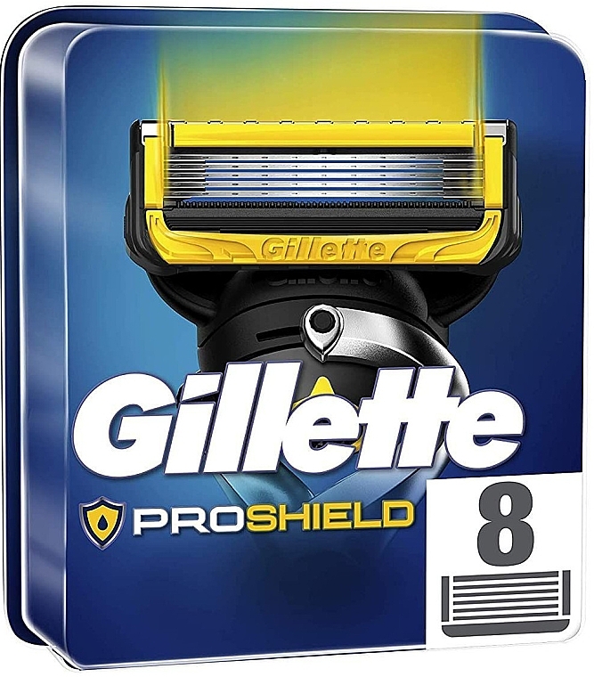 Replaceable Shaving Cassettes, 8 pcs - Gillette Proshield Power Razor 8 Pack — photo N1
