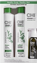 Fragrances, Perfumes, Cosmetics Set - Chi Power Plus (sham/355ml + treatment/104ml + cond/355ml)