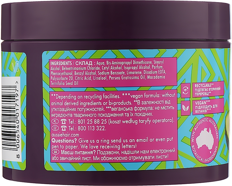 Supercharged Moisture Hair Mask - Aussie SOS Supercharged Moisture Hair Mask — photo N3