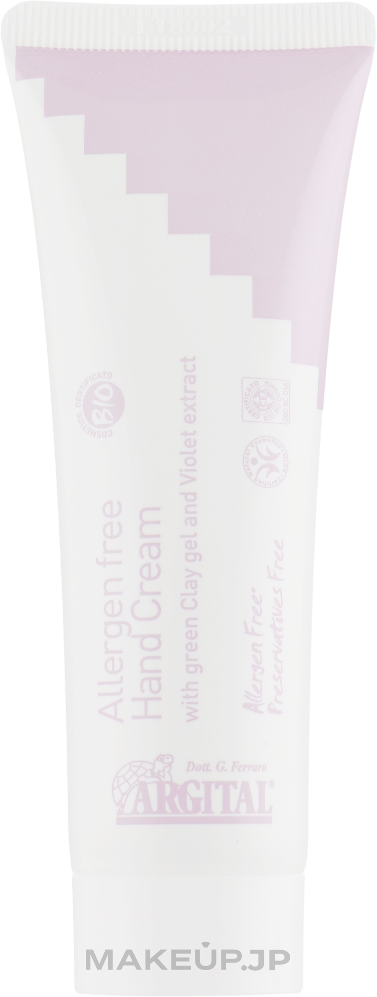 Allergen-Free Violet Hand Cream - Argital Allergen-free Violet hand cream — photo 50 ml