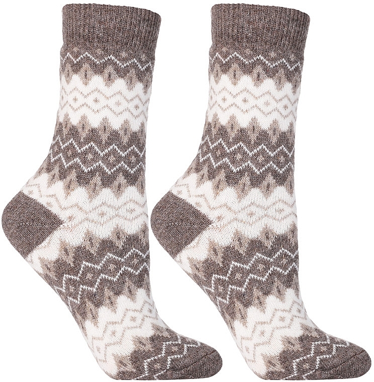 Warm Wool Socks, CSW800-003, brown - Moraj — photo N1