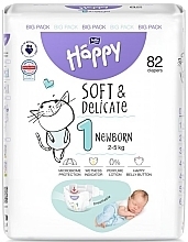 Fragrances, Perfumes, Cosmetics Baby Diapers 2-5 kg, size 1 Newborn, 82 pcs - Bella Baby Happy Soft & Delicate