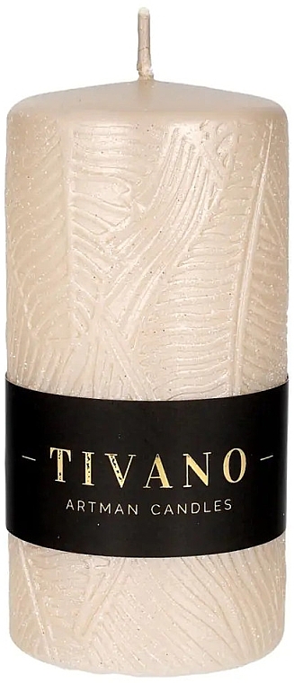 Decorative Candle, 7x14 cm, champagne - Artman Tivano — photo N1