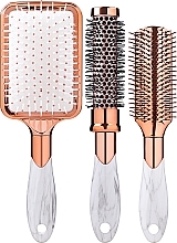 Fragrances, Perfumes, Cosmetics Hair Brush Set, 3 pcs - Zoe Ayla Marble Brushes 3-Pack