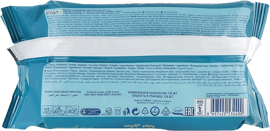 Turquoise Wet Wipes with Valve - Ultra Compact Ottoman Wet Wipes — photo N14