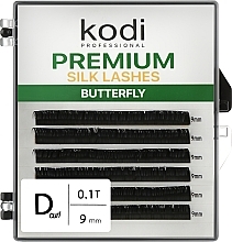 Fragrances, Perfumes, Cosmetics Butterfly Green D 0.10 False Eyelashes (6 rows: 9 mm) - Kodi Professional