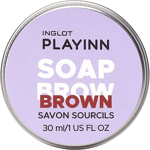 Brow Soap, brown - Inglot Playinn Soap Brow Brown — photo N1