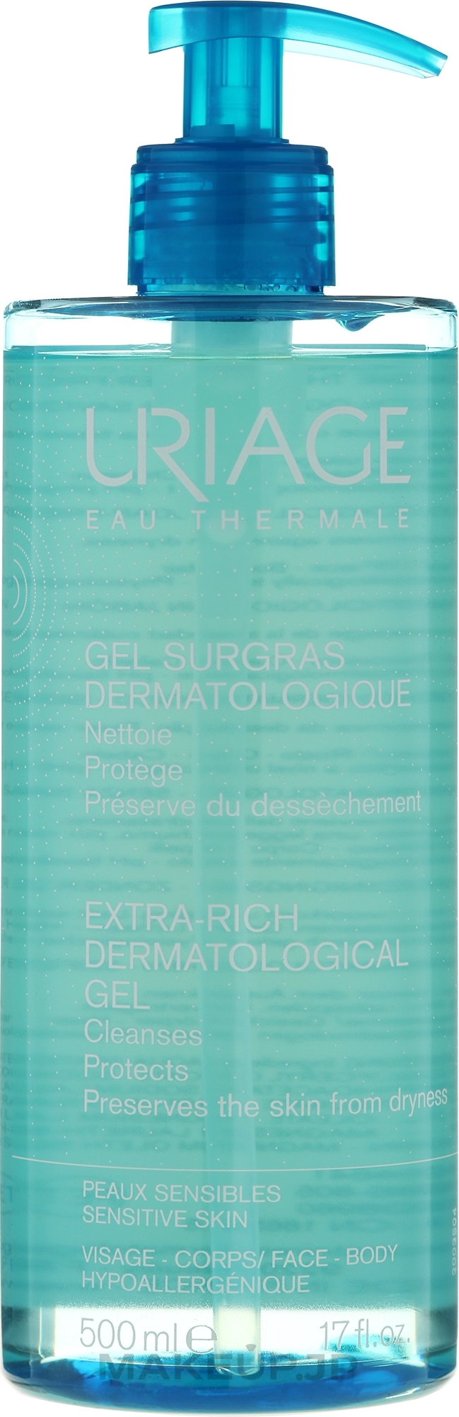 Cleansing Dermatological Gel - Uriage Dermatological Cleanser Gentle Foaming Gel — photo 500 ml