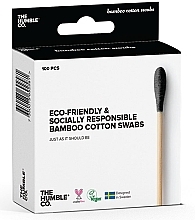 Fragrances, Perfumes, Cosmetics Bamboo Cotton Swabs - The Humble Co. Cotton Swabs Black