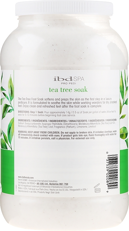 Purifying Tea Tree Hand & Foor Bath Salt - IBD Tea Tree Purify Pedi Spa Soak — photo N4