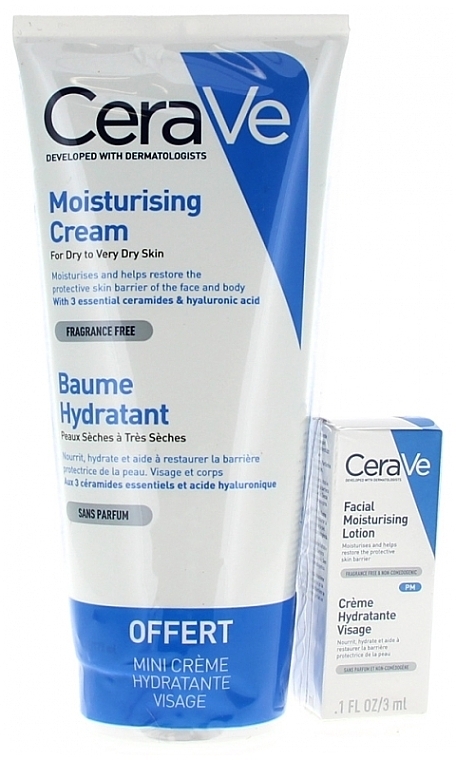 Set - CeraVe Moisturising (cr/177ml + night/lot/3ml) — photo N1