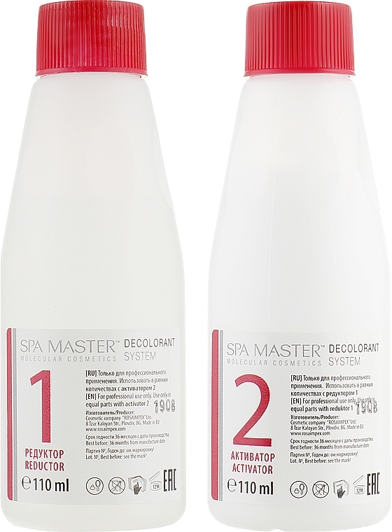 Hair Decolorant System - Spa Master Decolorant System Gentle Formula & Conditioner — photo N2