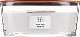 Scented Candle in Glass - Woodwick Hearthwick Flame Ellipse Candle Smoked Jasmine — photo N3