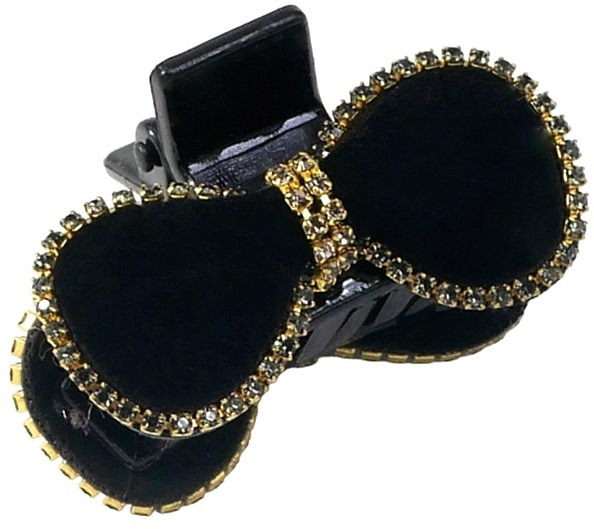 Claw Clip, black with crystals - Lolita Accessories — photo N1