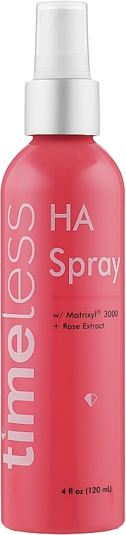 Hyaluronic Acid and Rose Extract Face & Body Spray - Timeless Skin Care HA+C Matrixyl 3000 — photo N1