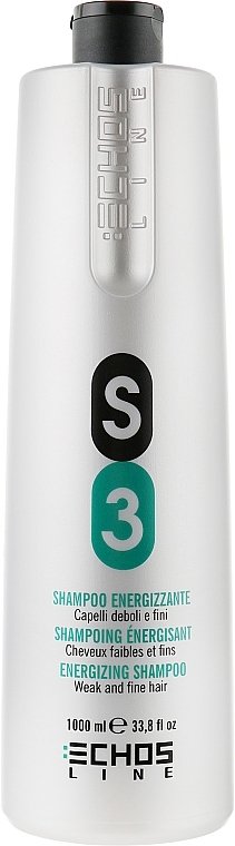 Strengthening Shampoo for Thin & Weakened Hair - Echosline S3 Invigorating Shampoo — photo N3