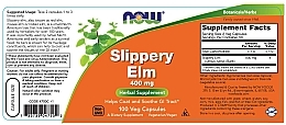 Slippery Elm, 400mg, capsules - Now Foods Slippery Elm, 400mg — photo N22