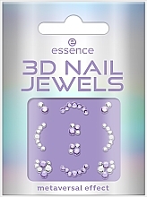 Nail Stickers, 10 pcs - Essence 3d Nail Jewels Future Reality — photo N1