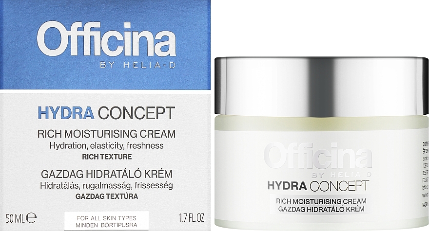 Intensive Moisturizing Face Cream - Helia-D Officina Hydra Concept Rich Moisturising Cream — photo N7