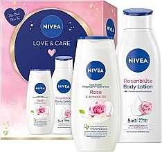 Fragrances, Perfumes, Cosmetics キット - NIVEA Love&Care (sh/gel/250ml + b/lotion/250ml)