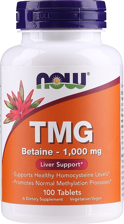 Dietary Supplement - Now Foods TMG Betaine 1000 Mg — photo N1