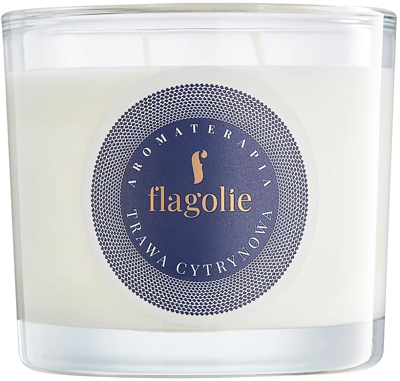 Lemongrass Scented Candle in Glass - Flagolie Fragranced Candle Lemongrass — photo N1