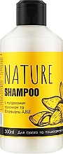 Almond Milk Shampoo with Vitamins A, B, E - Bioton Cosmetics Nature Shampoo — photo N1