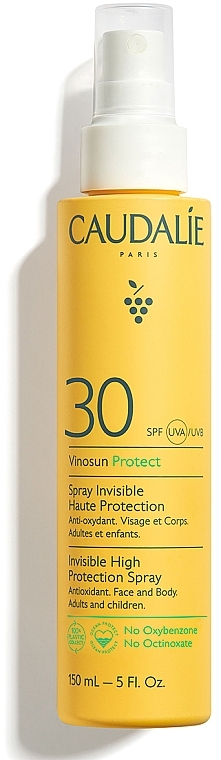 Face & Body Sun Cream - Caudalie Vinosun Protect Spray Invisible SPF30 — photo N2