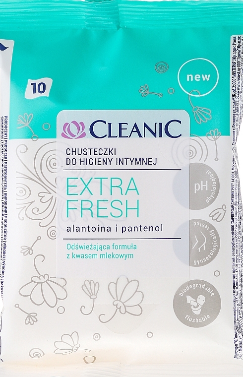 Intimate Wipes, 10 pcs - Cleanic Intensive Care Wipes — photo N9