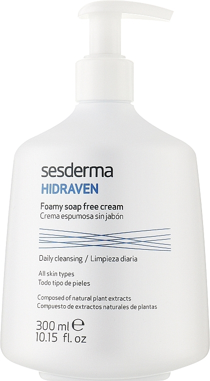 Foaming Cream for Face and Body - SesDerma Laboratories Hidraven Foamy Soap Free Cream — photo N1