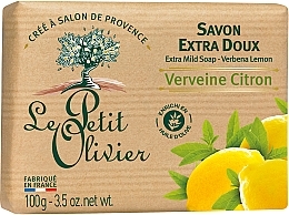 Extra Mild Soap with Lemon & Verbena Extract - Le Petit Olivier Extra Mild Soap Verbena and Lemon — photo N2