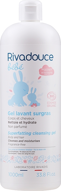 Hair and Body Cleansing Gel - Rivadouce Bebe Superfatting Cleansing Gel — photo N4