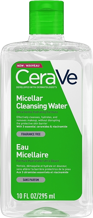 Moisturizing Facial Micellar Water for All Skin Types - CeraVe Micellar Cleansing Water — photo N2