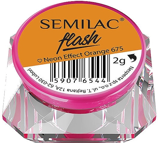 Nail Mirror Powder - Semilac Flash Neon Effect — photo N1