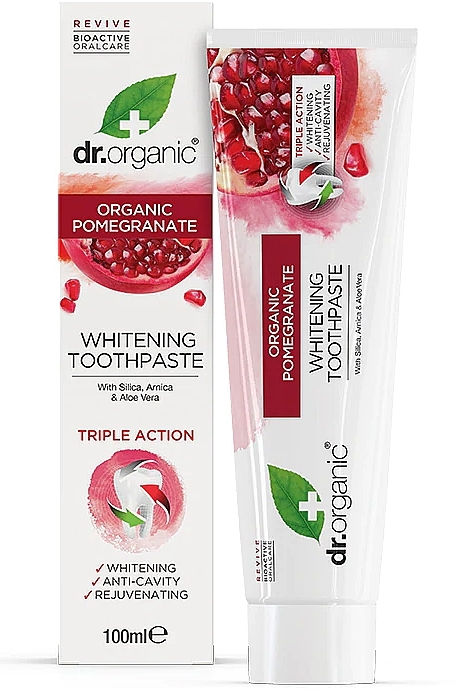 Pomegranate Toothpaste - Dr. Organic Pomegranate Whitening Toothpaste — photo N1