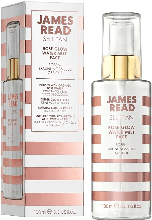 Self-Tanning Spray with Rose Water - James Read Self Tan Rose Glow Water Mist Face — photo N3