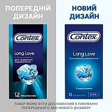 Latex Condoms with Anesthetic Silicone Lubricant, 12 pcs - Contex Long Love — photo N5