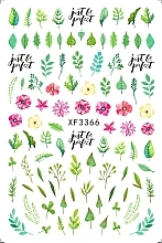 Self-Adhesive Nail Stickers, leaves - Deni Carte 3366 — photo N1