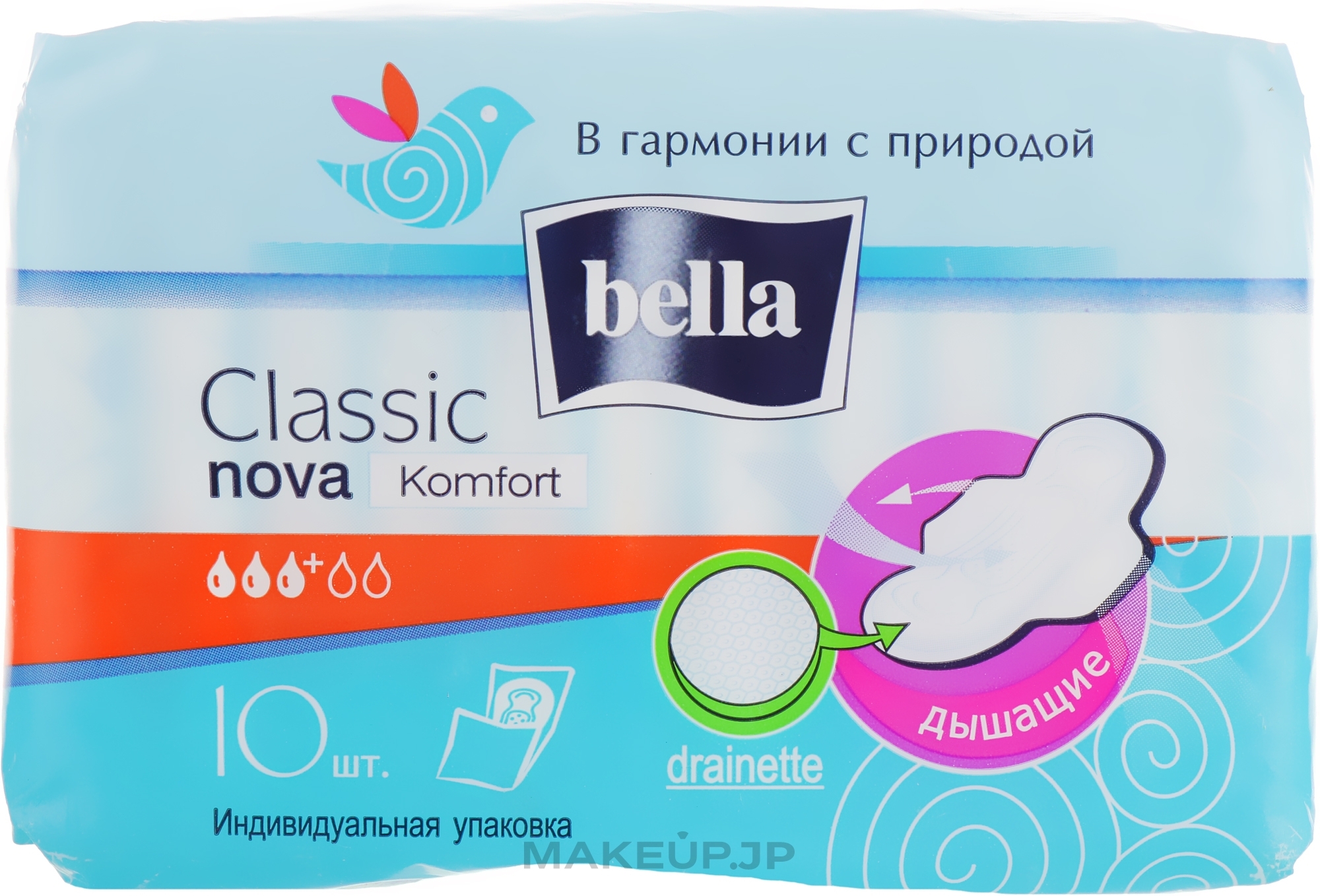 Pantiliners Classic Nova Comfort Drainette, 10 pcs - Bella — photo 10 szt.