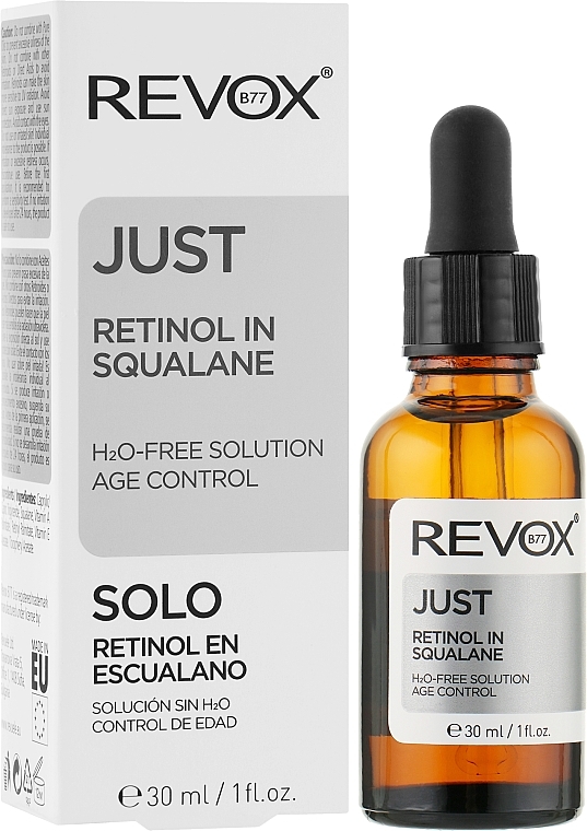 Water-Free Solution Face & Neck Retinol In Squalane - Revox Just Retinol In Squalane — photo N2