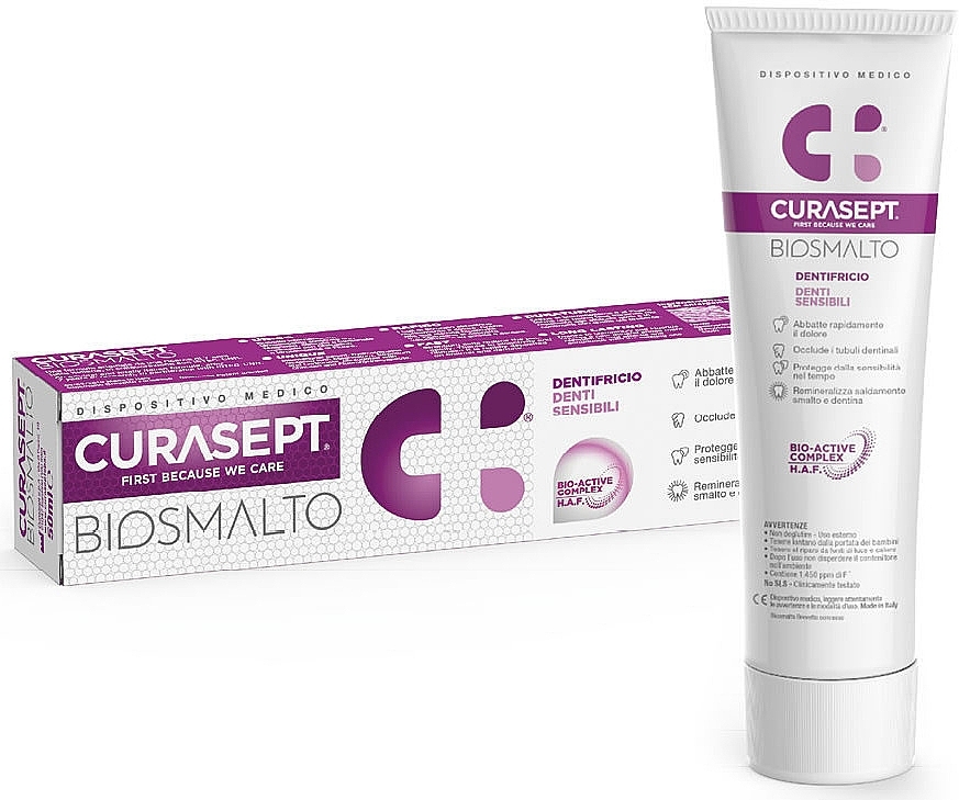 Toothpaste for Sensitive Teeth - Curaprox Curasept Biosmalto Sensitive Teeth — photo N1