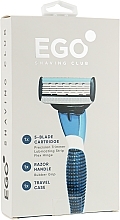 Men Razor with Cartridge Refill & Travel Case - Ego Shaving Club Starter — photo N4