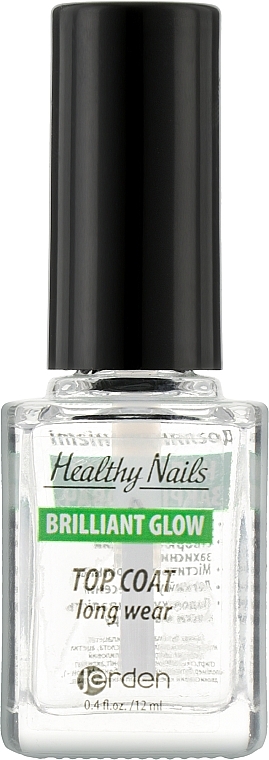 Ultra Long-Lasting Top Coat "Diamond Shine" #175 - Jerden Healthy Nails Brilliant Glow — photo N5