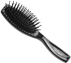 Hair Brush 00157/50, black - Eurostil Cushion Plast Small Black — photo N4