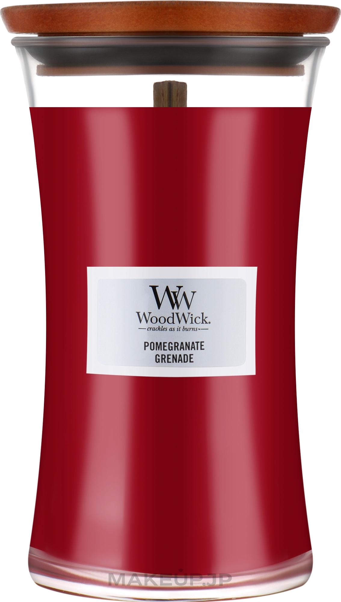 Scented Candle in Glass - WoodWick Hourglass Candle Pomegranate — photo 609.5 g
