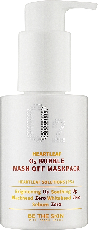 Bubble Face Mask - Be The Skin Heartleaf 02 Bubble Wash Off Maskpack — photo N1