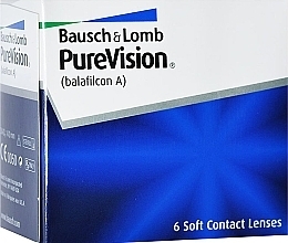 Contact Lenses, curvature 8.6mm, 6 pcs - Bausch & Lomb PureVision — photo N6