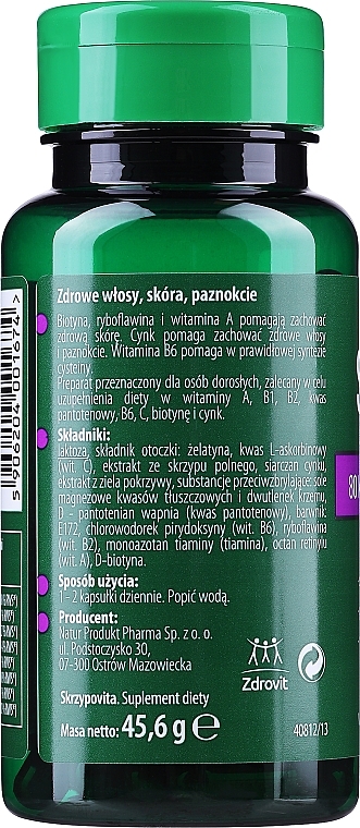 Dietary Supplement - Skrzypovita Hair Nails Skin — photo N2