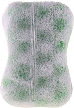 Bath Sponge "Motyl" 30406, white-green - Top Choice — photo N8